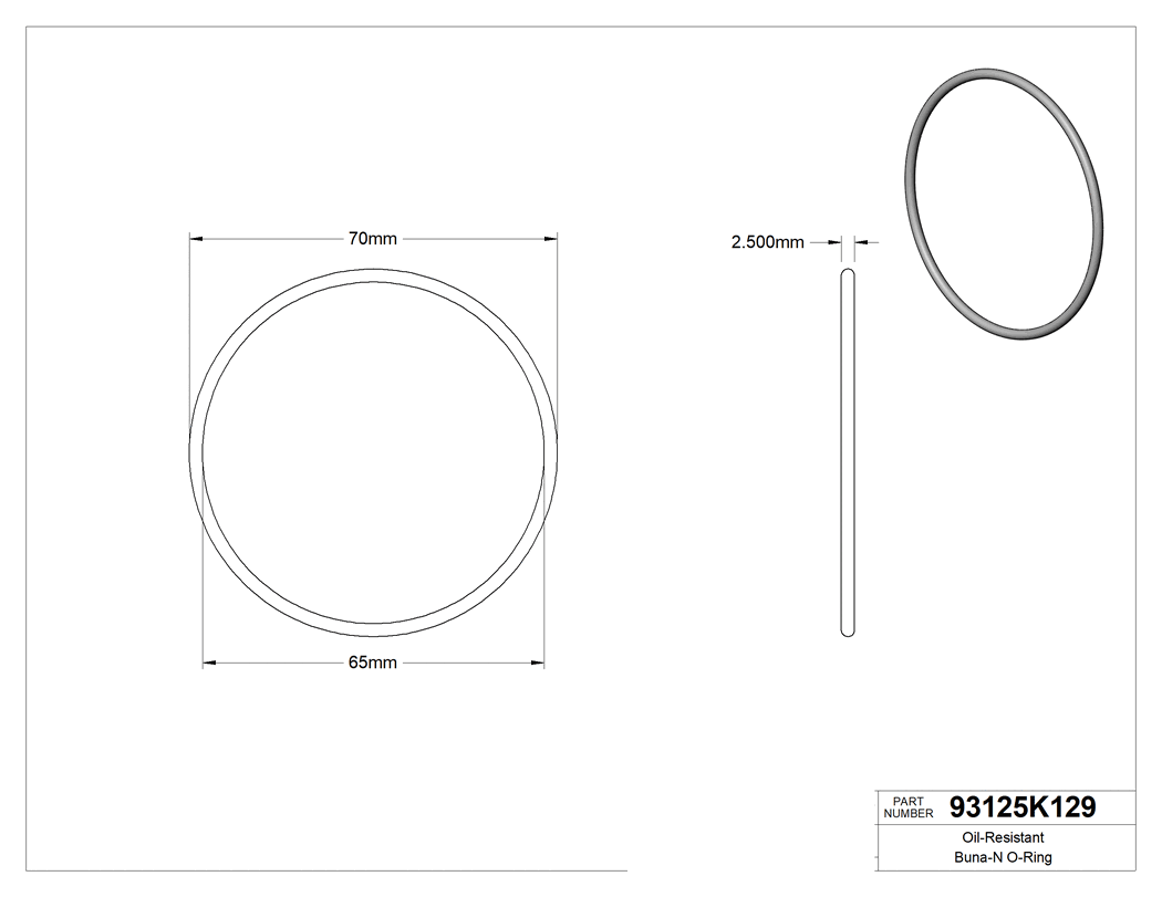 Technical drawing - 93125K129